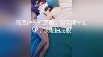 降温户外打屁股，双手绑车头SP，长鞭抽屁股