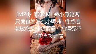 [MP4/ 1006M] 娇小身躯两只荷包奶清纯小师妹- 性感着装被炮友揉奶抠逼，扣得受不了啦直接开操